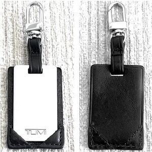 TUMI Mirrored Leather Luggage Tag!